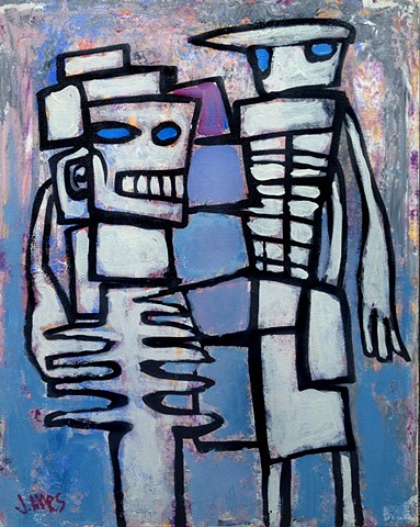 "Toga Party" painting by Joey Mars