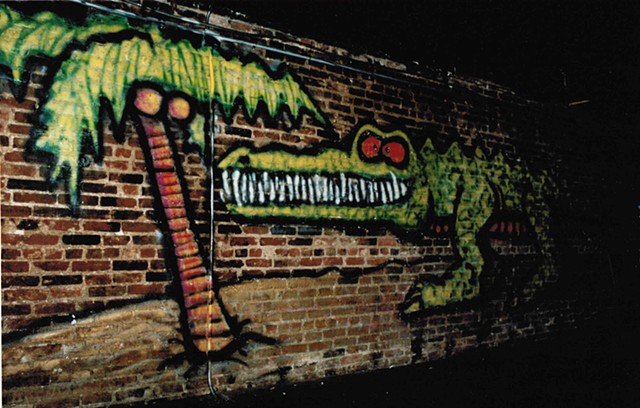 Joey Mars mural inside Bunratty's Rock Club 1990
