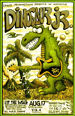 Dinosaur Jr 1991 poster by Joey Mars 30th Anniversary limited edition print