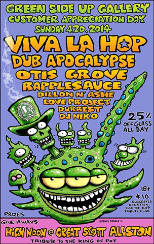 poster for Green Side Up Gallery 420 Customer Appreciation Day