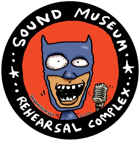 Sound Museum promo sticker design.  