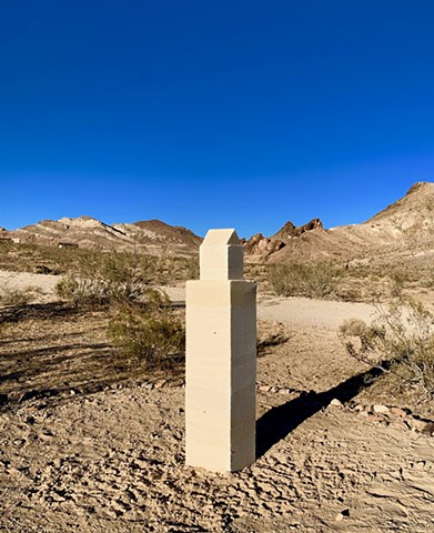 Memorial for Queer Rhyolite, a temporary monument to dreams in the dust.