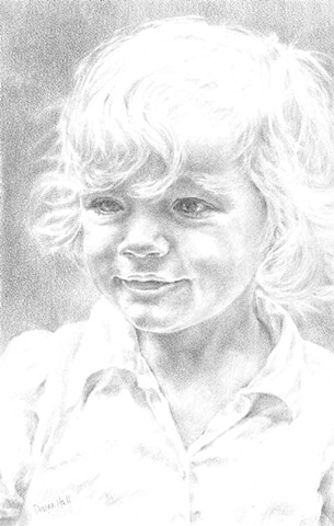 An Example of the Softness of Pencil in a Portrait of a Child by Donna Hall