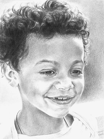 A Charming Portrait in Pencil by Donna Hall