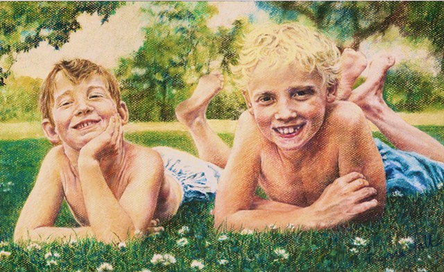 An Example of a Double Portrait in Pastel by Donna Hall