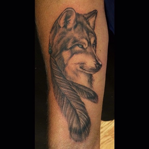 Wolf with Feathers