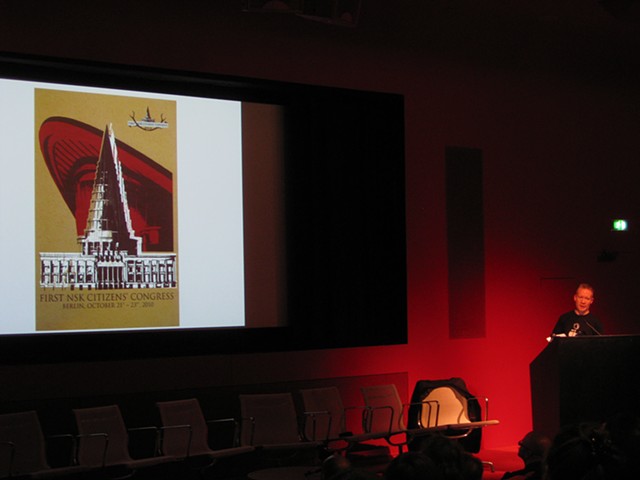 Presentation of david K Congress motif by Alexei Monroe, Neue Slowenische Kunst (1984–1992): A Historical Perspective, Tate Modern