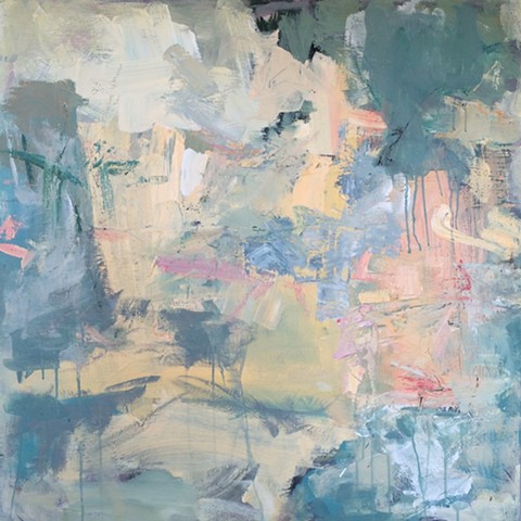 Abstract Painting of pathway by Lori Simon artist and Painter