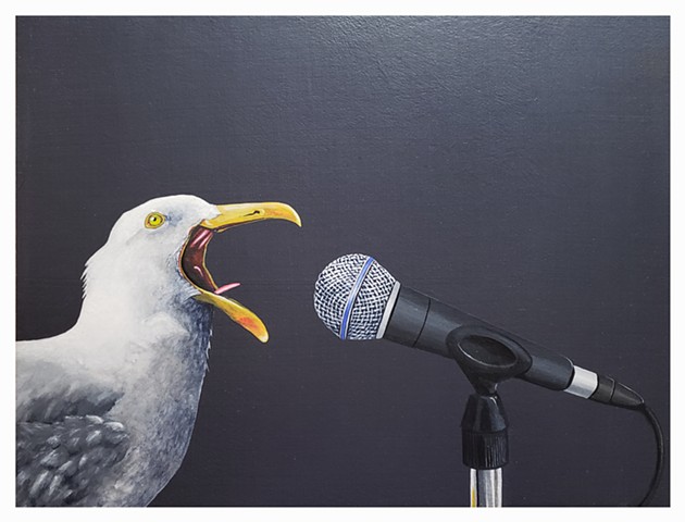 Gull at Microphone 