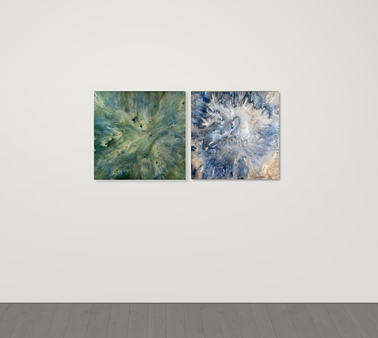 Automatic Paintings for Future Friends, Untitled #5 and #2