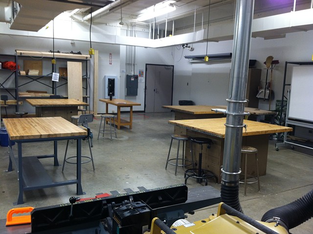 Bench area of the Wood shop