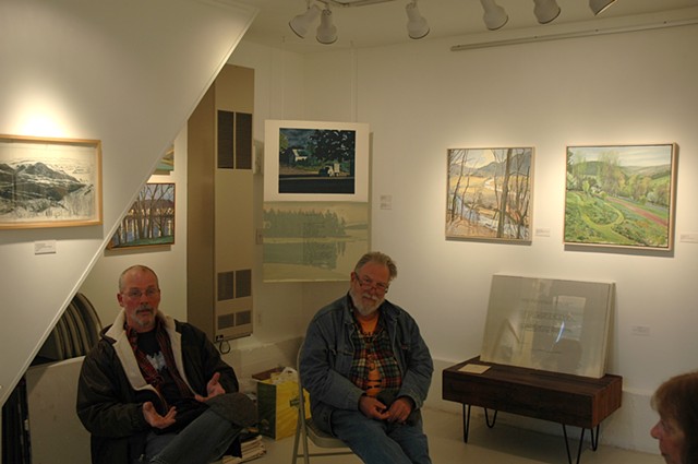 Fred Lowe and Richard McIntyre at Schmidtberger Fine Art opening
