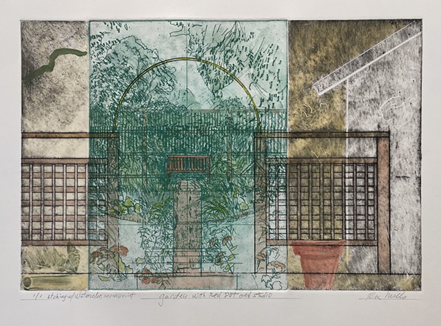 NJ Garden w/ Red Pot & Studio