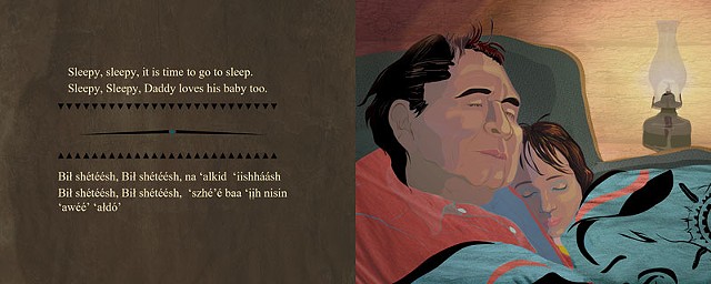 "Sleepy, Sleepy" Written and illustrated by Karen Jacquez. Dad and baby sleeping version one