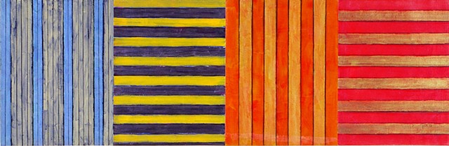 red, orange, cheerful, abstract, stripes, sunny