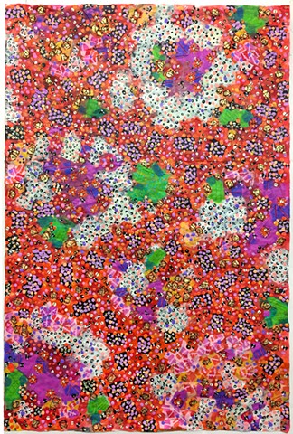 reds, vivid, cheerful, fine detail, on paper, violet, cheerful, decorative, green