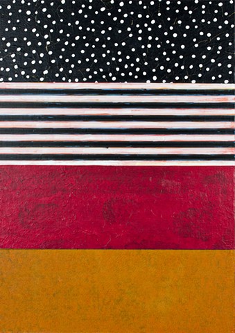 paper, mustard yellow, burgundy, cheerful, colorful, pattern, contemporary, abstract, stripes black and white