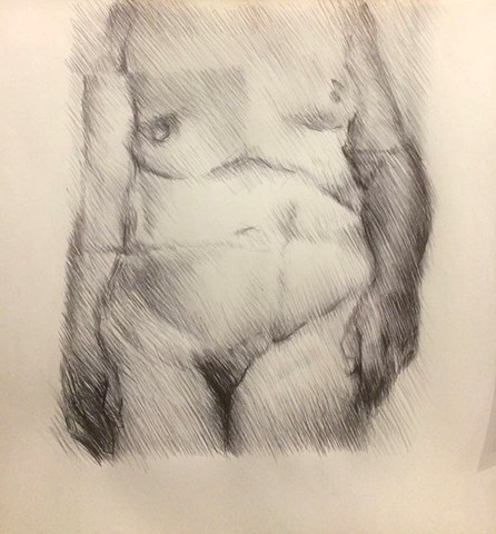 Female Nude (After Jenny Saville)