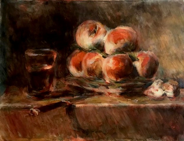 Still Life With Peaches (after Chardin)