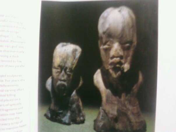 Olmec Wooden Busts 