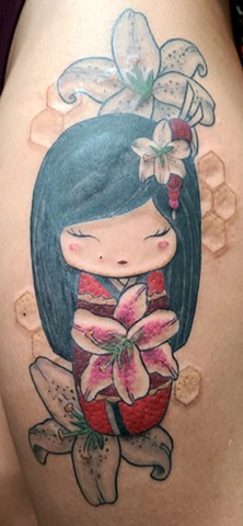 All Rights Reserved By Shauna Fujikawa S. Hope Tattoos & Art - Kokeshi