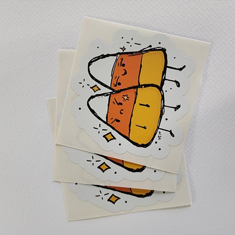 Candy Corn set of 3 stickers