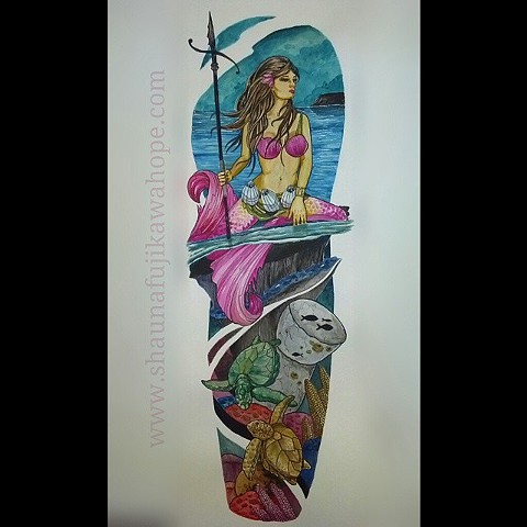 All Rights Reserved By Shauna Fujikawa Hope Tattoos & Art - Mermaid & Turtles