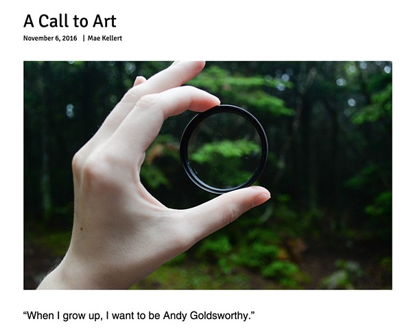 ARTICLE: A Call to Art by Mae Kellert