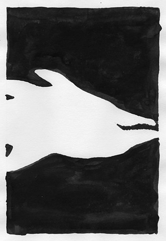 dolphin ink on paper Andrew Guenther