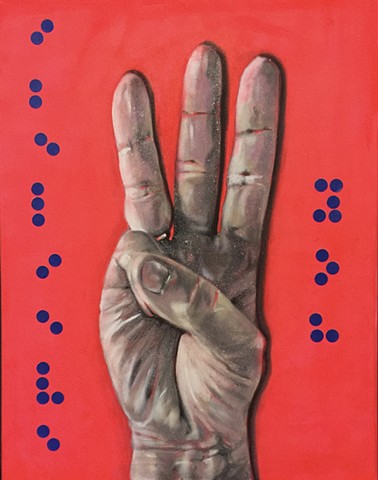 #metoo,feminism, braille, glitter