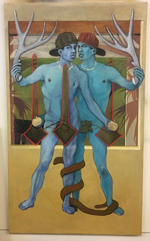 Adam & Eve, Adam & Adam, Blue boys, golden apple, snake stories, boys with horns