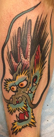 Dragon Head Tattoo by Greg Christian