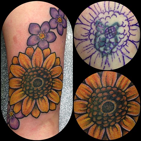 Sunflower Tattoo by Dan Wulff