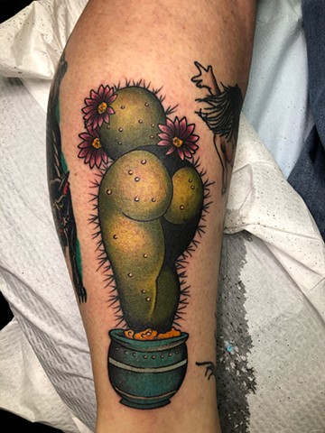 Nopal cactus tattoo design on Craiyon