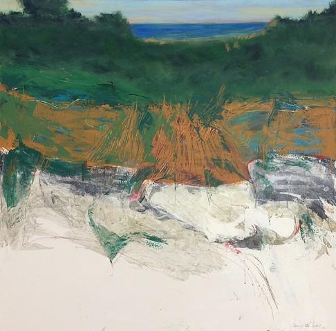 Landscape - abstracted with the foreground bringing you into the painting