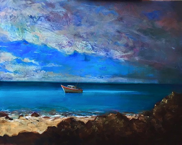 approaching storm acrylic on canvas 18"x24"