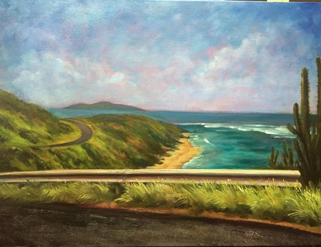 island road, oil on canvas, 18"x24"
