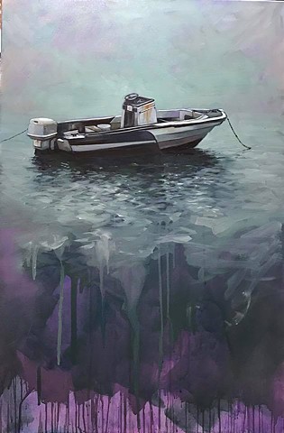 "anchored" oil on canvas 24"x36"