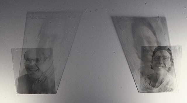 installation, gelatin silver emulsion on glass, 1990