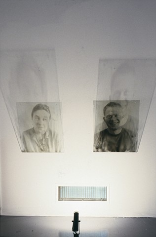 18 portraits on glass - Banff Centre for the Arts
