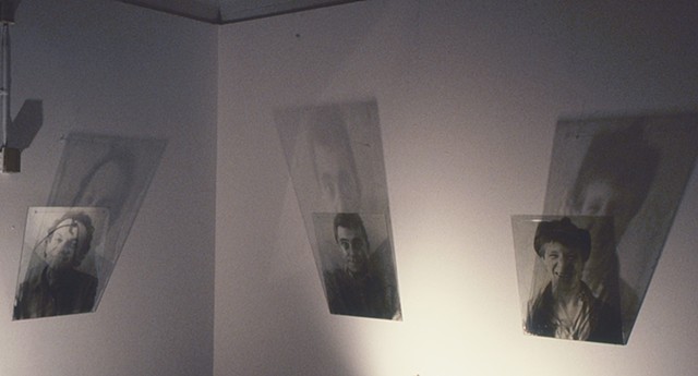 installation, gelatin silver emulsion on glass, 1990