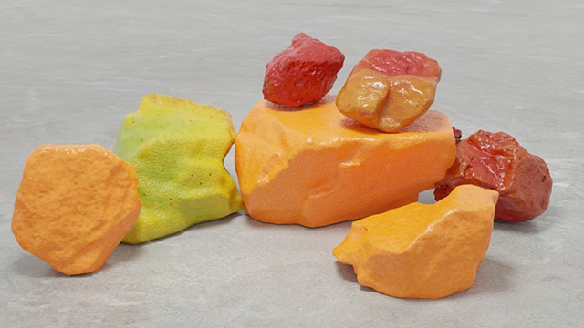 Apples and Oranges (painted rocks)