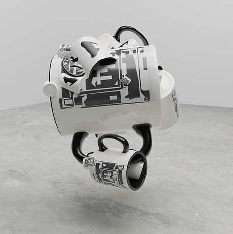 Merch Sculpture Carrying It's Own Weight