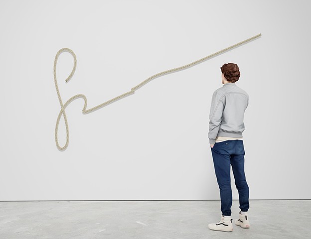 Enough Rope (rope arranged according to artist's signature)