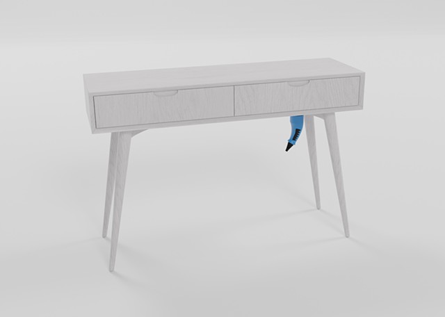 Table with Attachment (charging cable)