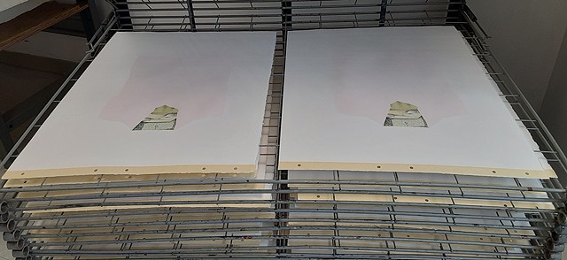 The print in progress