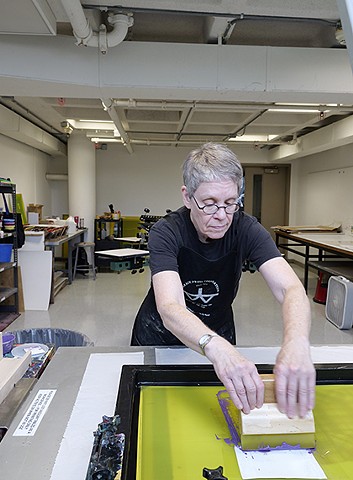 Printing the screenprint "X Marks the Spot"