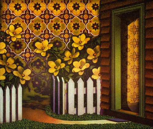 Yellow wallpaper, Charlotte Perkins Gilman, flower pattern