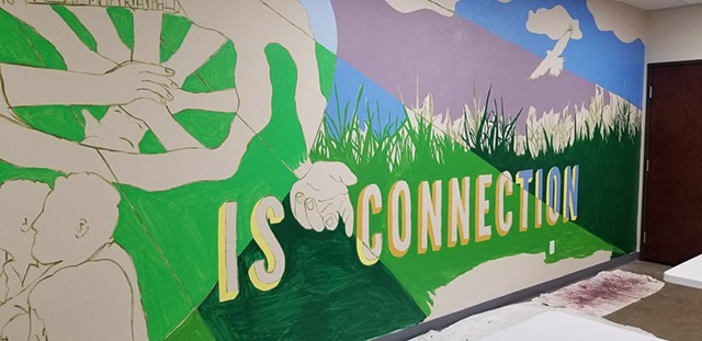 CCC mural in-progress - October