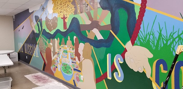 CCC mural in-progress January
